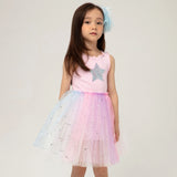 Petite Hailey Rylee Tutu Dress ~ Purple Multi