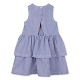 Wynken Fancy Dog Dress ~ Fine Blue Stripe