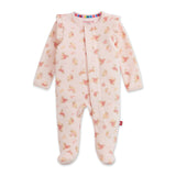 Magnetic Me Velour Footie ~ Floral
