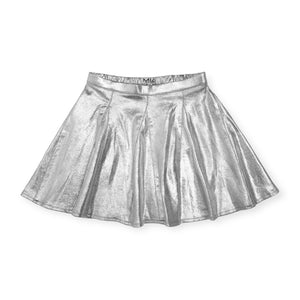 MIA New York Pleated Skirt ~ Silver