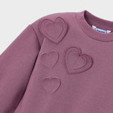 Mayoral Girls 3D Fleece Dress ~ Violet