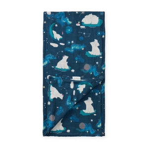 Loulou Lollipop Muslin Swaddle ~ Stargazing Bear