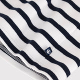 Petit Bateau Baby l/s Striped Dress w/ Sailor Collar ~ White/Navy