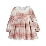 Mayoral Baby Girl Ruffle Collar Plaid Dress ~ Blush