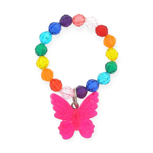 Sadie's Moon Rainbow Bead Resin Charm Bracelet