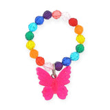 Sadie's Moon Rainbow Bead Resin Charm Bracelet