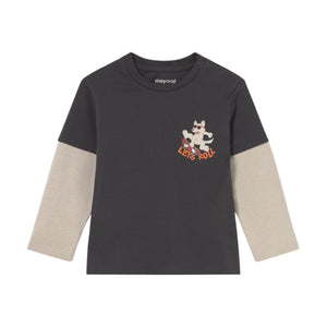 Mayoral Baby Boy Layered l/s T-Shirt ~ Shadow