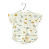 Play Up Baby Printed Jersey Tee & Shorts Set ~ Conch/Natural