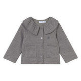 Mayoral Baby Girl Cardigan, l/s Tee & Tulle Skirt 3 Piece Set ~ Silver