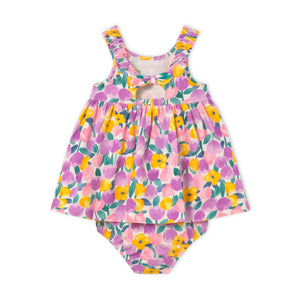 Mayoral Baby Girl Printed Dress w/ Bloomer ~ Lilac