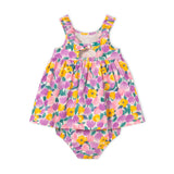 Mayoral Baby Girl Printed Dress w/ Bloomer ~ Lilac