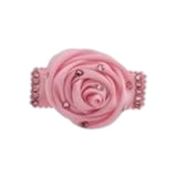Bari Lynn Small Satin Rose Hair Clip w/ Crystals