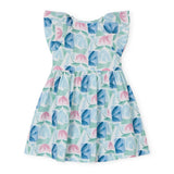 Mayoral Girls Abstract Floral Printed Dress ~ Mint