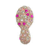Bari Lynn Multi Heart Jeweled Hair Brush