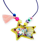 Sadie's Moon Shaker Charm Necklace ~ Shooting Star