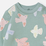 Stella McCartney Baby Girl Birds Tracksuit Set ~ Sage