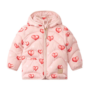 Molo Baby Harmony Quilted Jacket ~ Airbrush Hearts