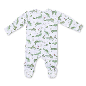 Angel Dear 2 Way Zipper Footie ~ Crayon Alligators