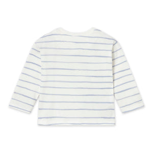 Mayoral Baby Boy Cars l/s Striped T-Shirt ~ Sky Blue