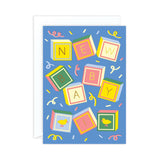 Wrap New Baby! Blocks Baby Card