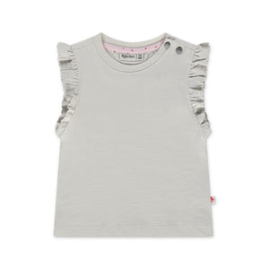 Babyface Baby Girl Sleeveless Top w/ Ruffle & Bows Print Ruffle Shorts Set ~ Ivory/Pink