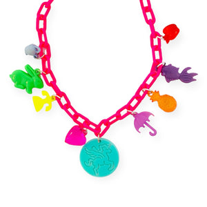Sadie's Moon Charm-Tastic Charm Necklace ~ Flying Unicorn