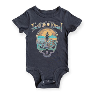 Rowdy Sprout Grateful Dead Steal Your Face s/s Onesie ~ Vintage Black
