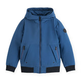 Scotch & Soda Boys Classic Hooded Soft-Shell Jacket ~ Heritage Blue