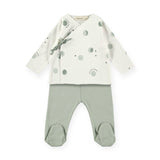 Babyclic Printed Kimono Top & Pants Set ~ Luna Green