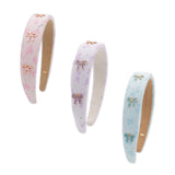 Bari Lynn Padded Crystal Bow Headband w/ Bow Charms