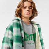 Molo Hamelo Plaid Shirt Jacket w/ Hood ~ Fresh Check