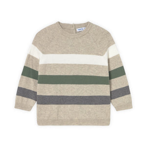 Mayoral Baby Boy Colorblock Stripe Knit Sweater ~ Chai