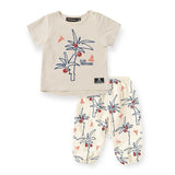 Rock Your Baby Club Tropicana T-Shirt & Pants Set ~ Oatmeal/Multi