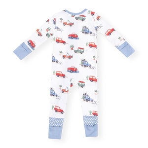 Angel Dear 2 Way Zipper Convertible Romper ~ Off-Road Adventure