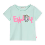 Billieblush Sequin Enjoy Graphic s/s T-shirt ~ Sea Green