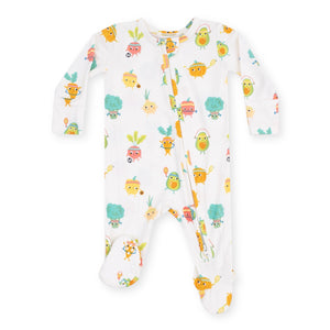 Angel Dear 2 Way Zipper Footie ~ Crunch Munch Veggie Sports