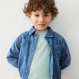 Mayoral Boys l/s Denim Button Down Shirt ~ Medium Wash