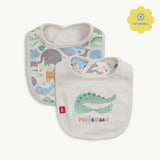 Magnetic Me Organic Cotton Reversible Bib 2 Pack ~ Little Lovin'