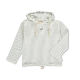 Me & Henry St. Ives Gauze Hooded Top ~ White/Stripe