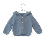 Play Up Baby Knit Hooded Cardigan ~ Slate