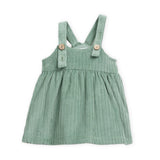 Play Up Baby Heart Print l/s T-Shirt & Corduroy Dress Set ~ Taupe/Sage