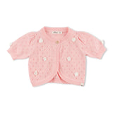 Oh Baby! Scattered Flowers Juliet s/s Knit Cardigan ~ Pink