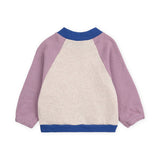 Bobo Choses Baby Tic Tac Toe Color Block Zip Sweatshirt & Joggers Set ~ Off-White/Lavender