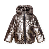 Molo Baby Harpo Hooded Puffer Coat ~ Warm Silver