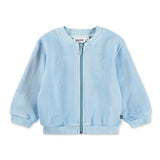 Molo Baby Dazzle Zip Sweatshirt, Enzo Tee & Simms Shorts Set ~ Stream/Daylight White