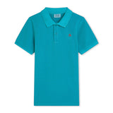 Scotch & Soda Boys Garment-Dyed Pique Polo ~ Tahitian Teal