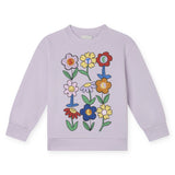 Stella McCartney Girls Stella Flower Letters Sweatshirt ~ Purple