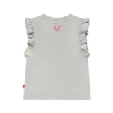 Babyface Baby Girl Sleeveless Top w/ Ruffle & Bows Print Ruffle Shorts Set ~ Ivory/Pink