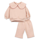 Play Up Baby Jersey Knit Sweater w/ Collar & Pants Set ~ Pink