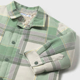 Mayoral Baby Boy Sherpa Lined Check Shirt Jacket ~ Fir
